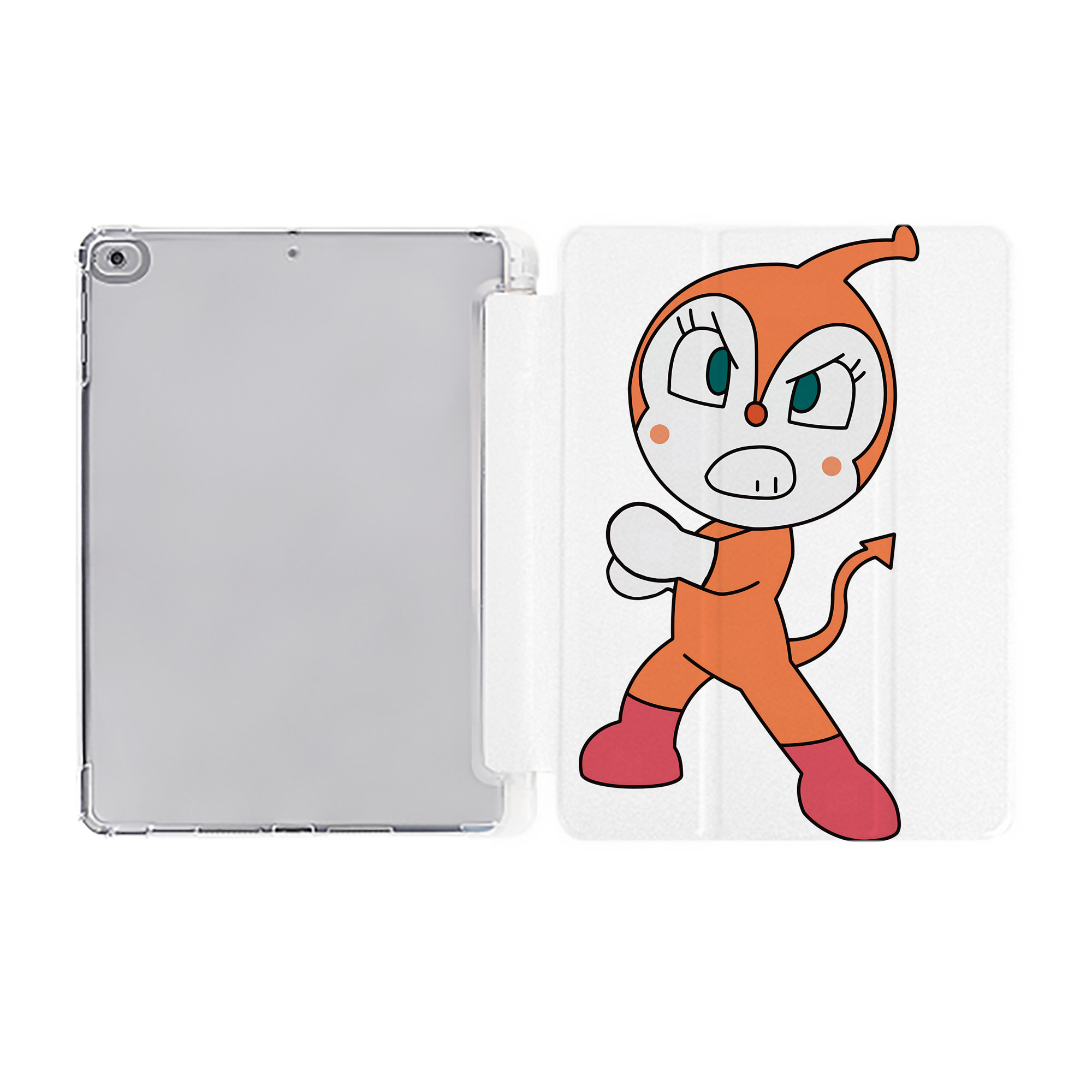 （画像用） アンパンマン Anpanman IPad ケース ペン収納付き 三つ折りスタンド PUレザー×シリコン 対応機種9.5/10.5/10.9インチ